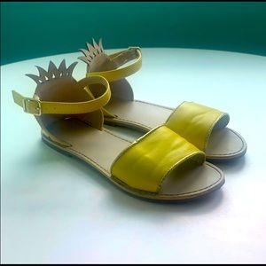Yellow Pineapple Sandals by Crew Cuts 11